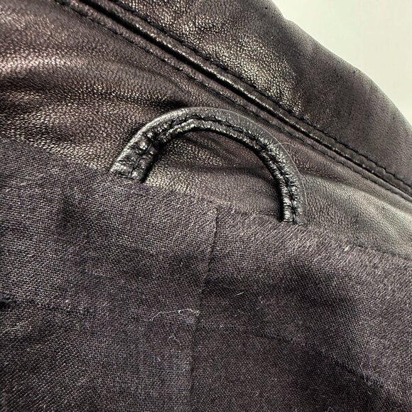 Michael Kors Black Lambskin Leather Moto Jacket S - Picture 7 of 11